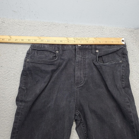 Vintage Elizabeth and James Straight Leg Jeans Womens 12-31 Black Denim Stretch - Picture 3 of 6